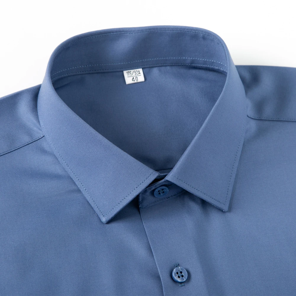 Men‘s Satin-Like Long Sleeve B - Breathable Bamboo Fiber Shirt Non Iron 评论和价格