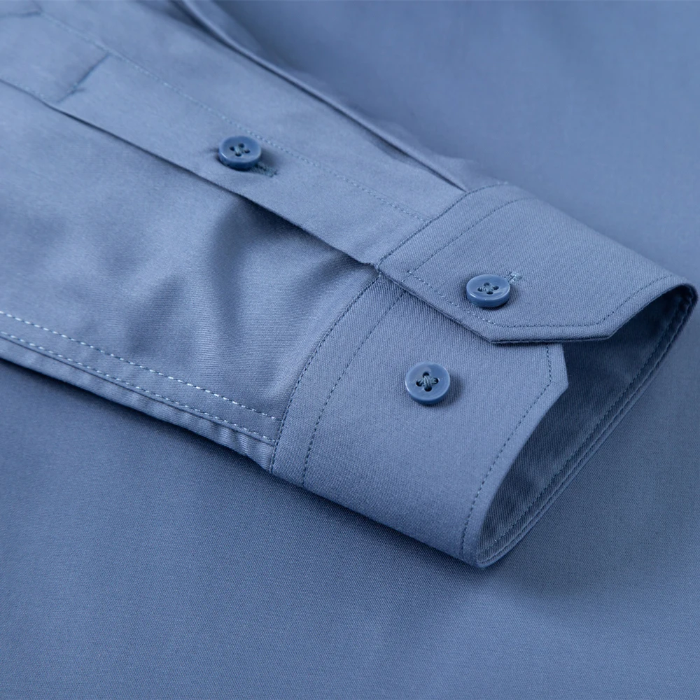 Men‘s Satin-Like Long Sleeve B - Breathable Bamboo Fiber Shirt Non Iron 评论和价格