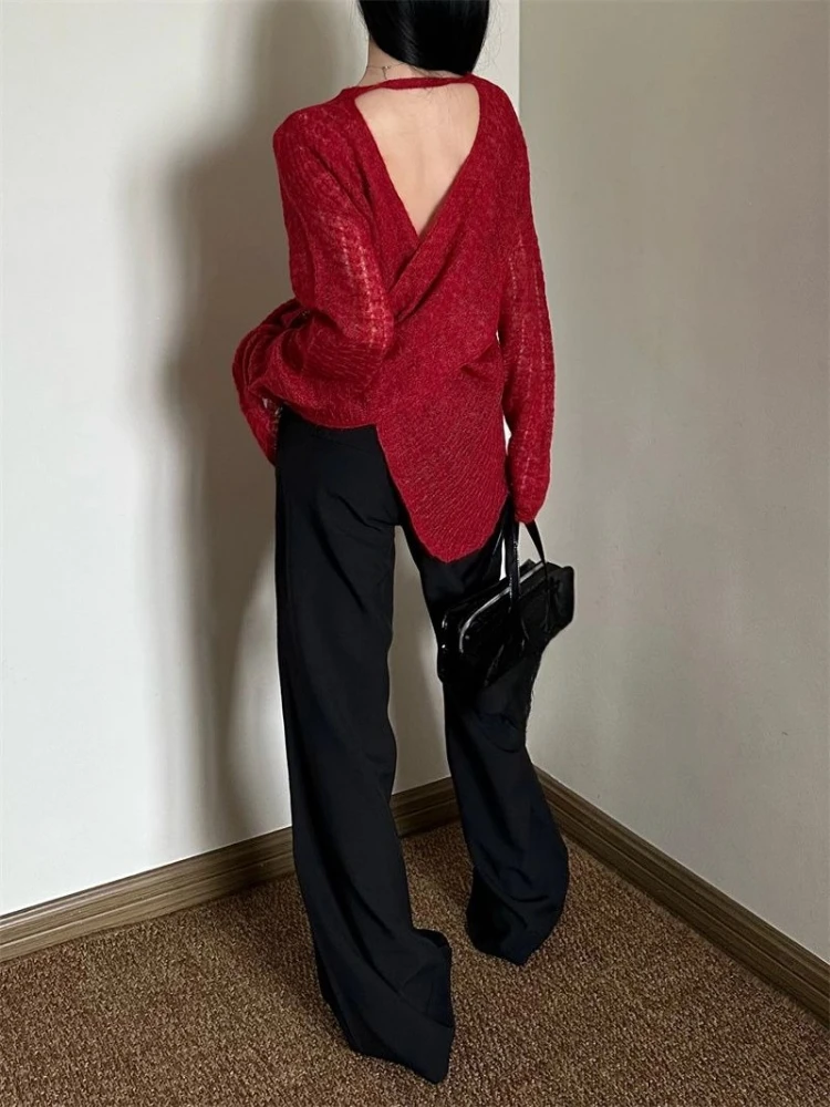 Y2K See-Through Knitted Women' - T-Shirts 评论和价格